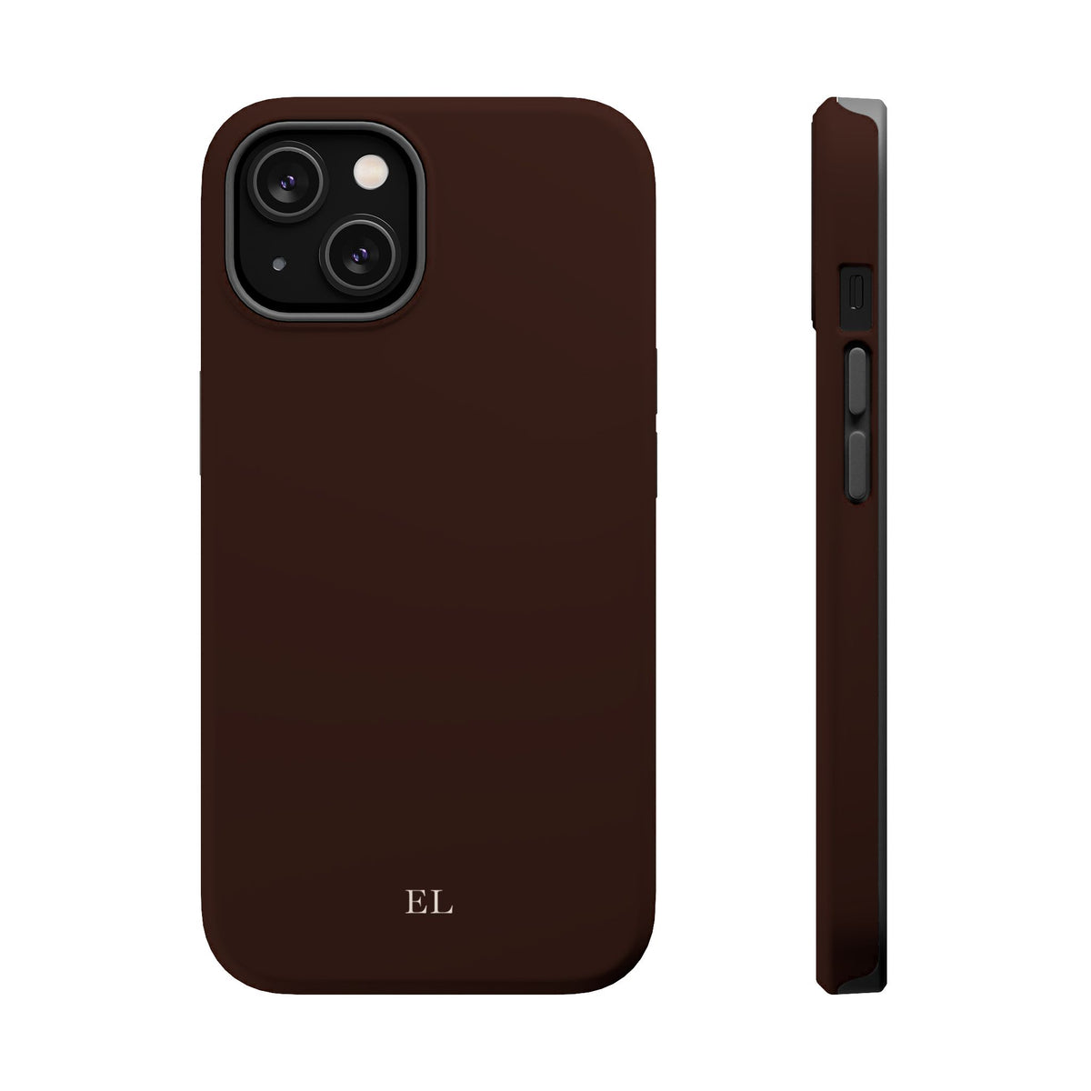 Custom Initials Mocha iPhone Case
