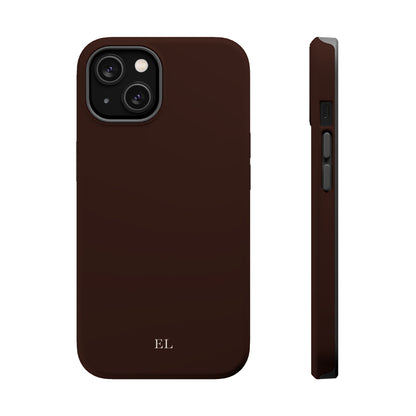 Custom Initials Mocha iPhone Case