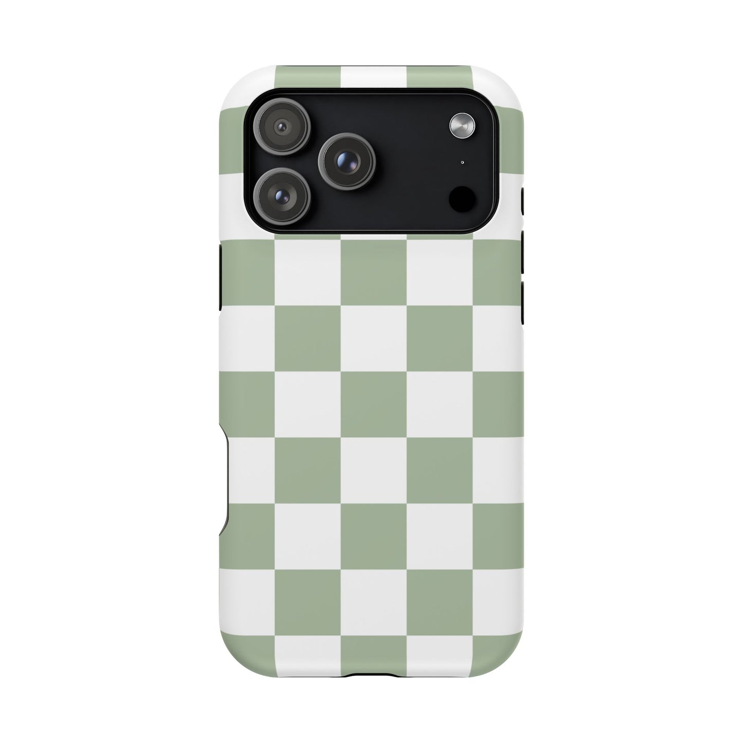 Sage Green Checkered iPhone Case