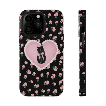 Black Féline Roses iPhone Case