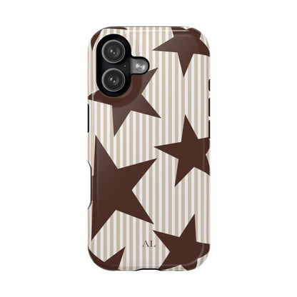 Custom Initials Mocha Star iPhone Case