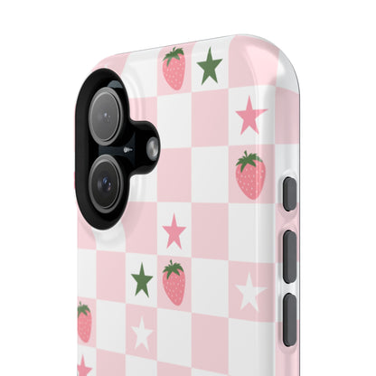 Strawberry Check iPhone Case