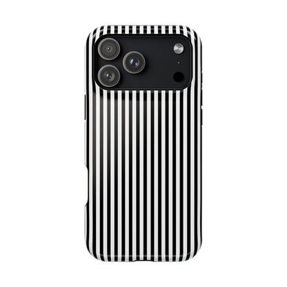 Black Pinstripes iPhone Case