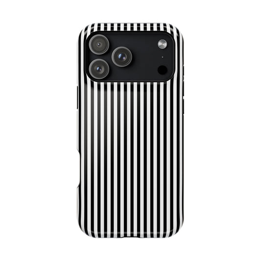 Black Pinstripes iPhone Case