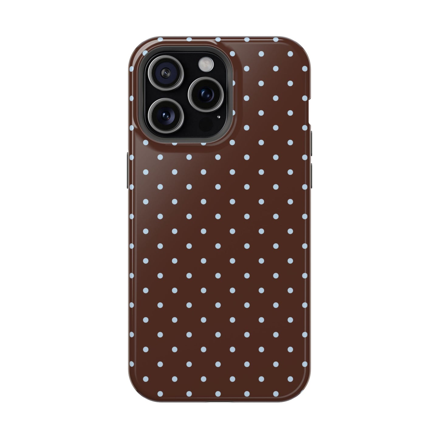 Blue Latte Mini Dots iPhone Case