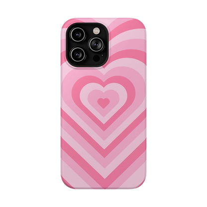 Pink Glowing Hearts iPhone Case