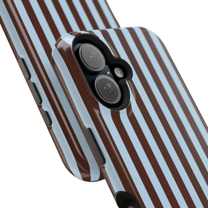 Blue Latte Stripes iPhone Case