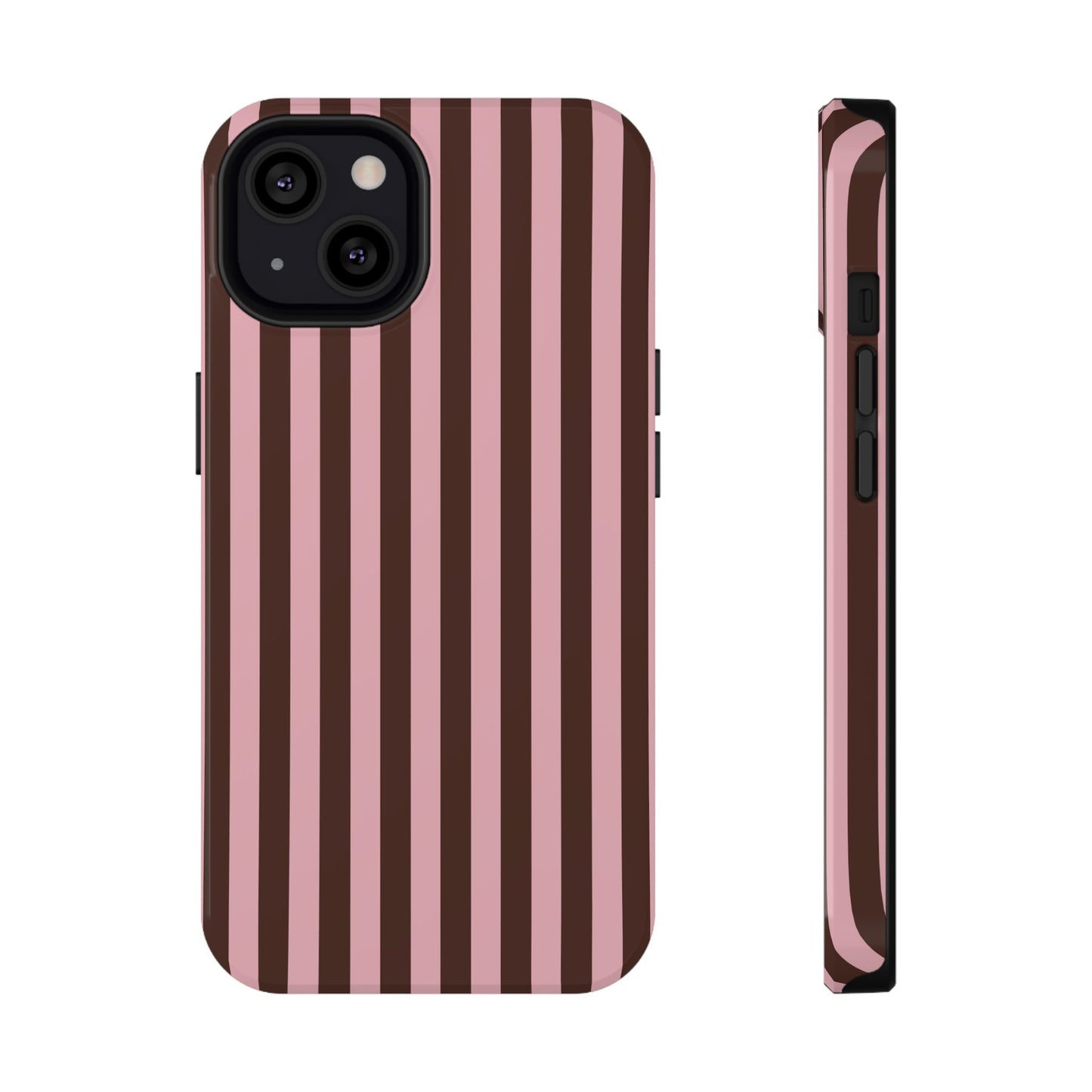 Pink Latte Stripes iPhone Case