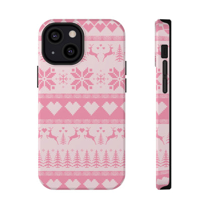 Pink Christmas Sweater iPhone Case