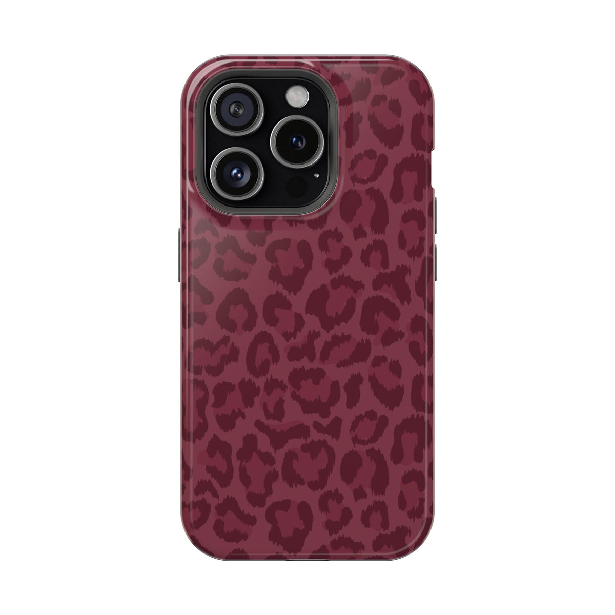 Burgundy Leopard iPhone Case