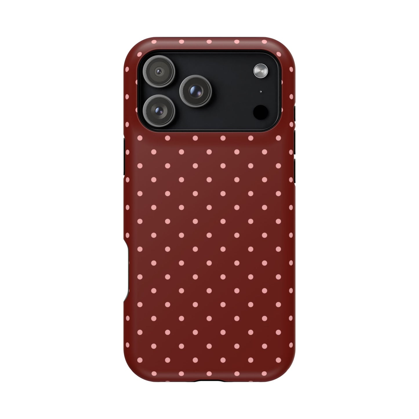 Maroon Mini Dots iPhone Case