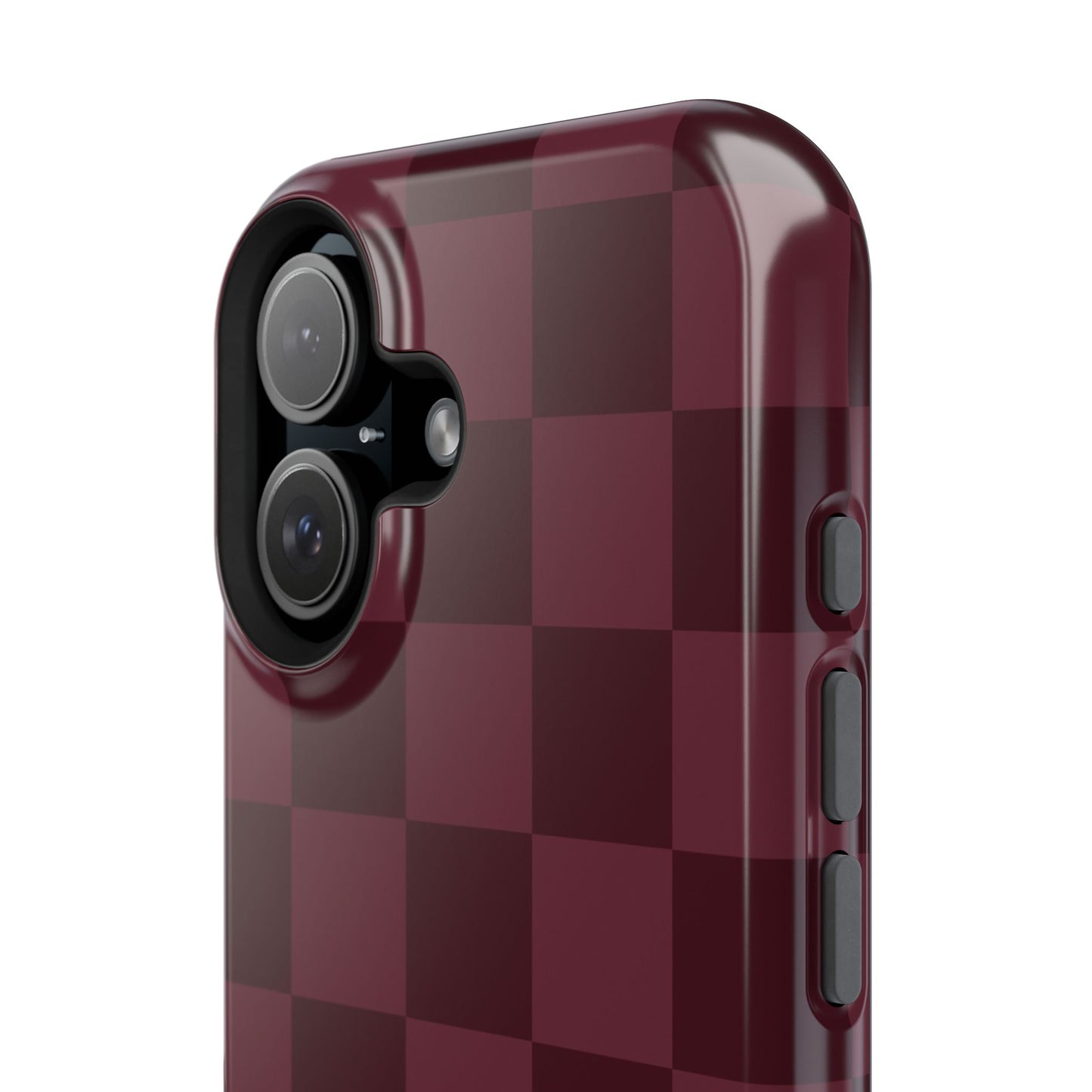 Burgundy Checkered iPhone Case