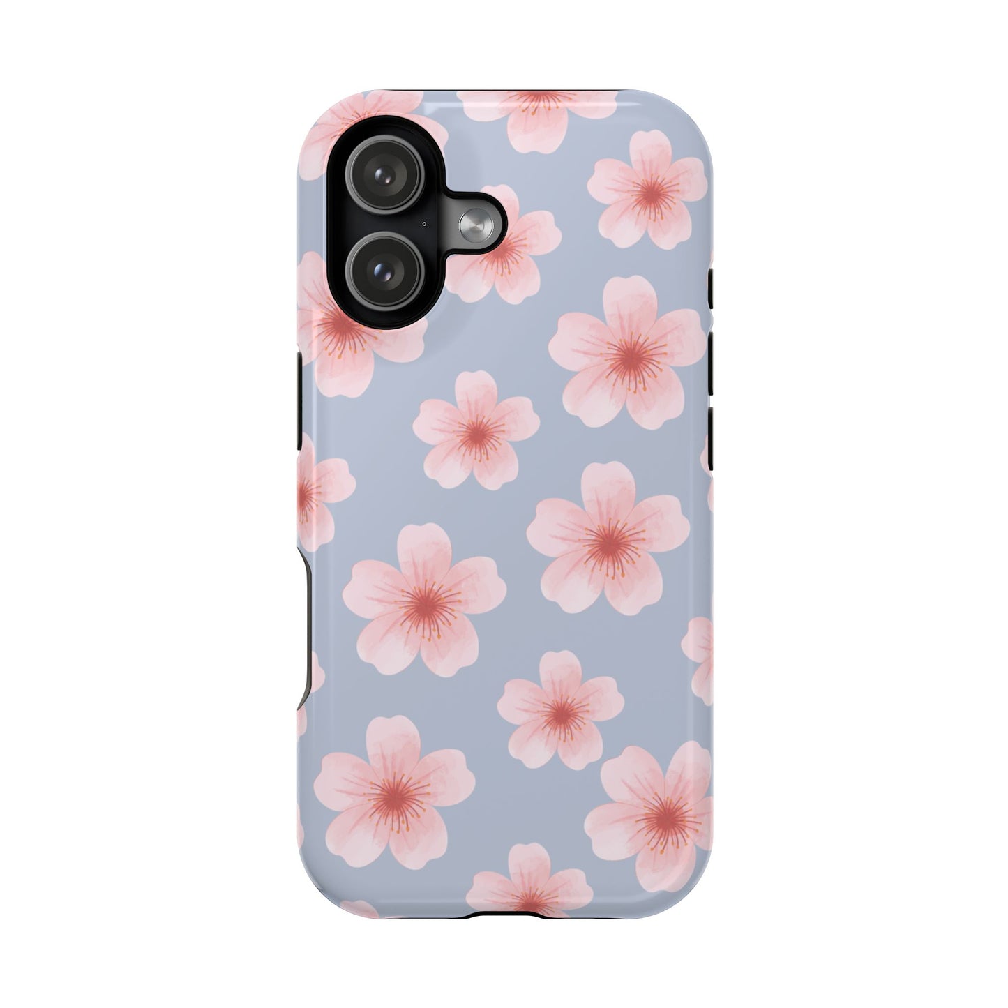 Blue Cherry Blossoms iPhone Case