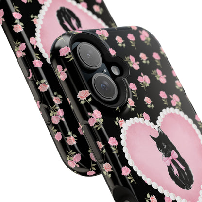 Black Féline Roses iPhone Case