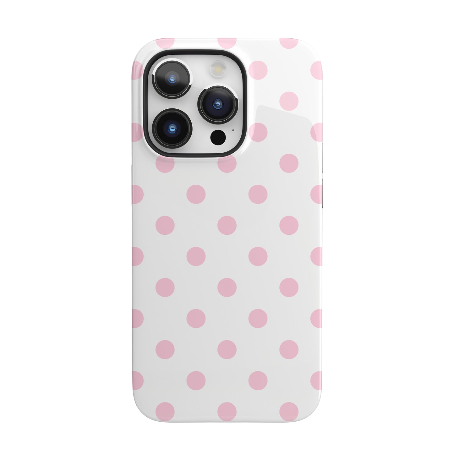 Pink Clouds Polka Dots iPhone Case