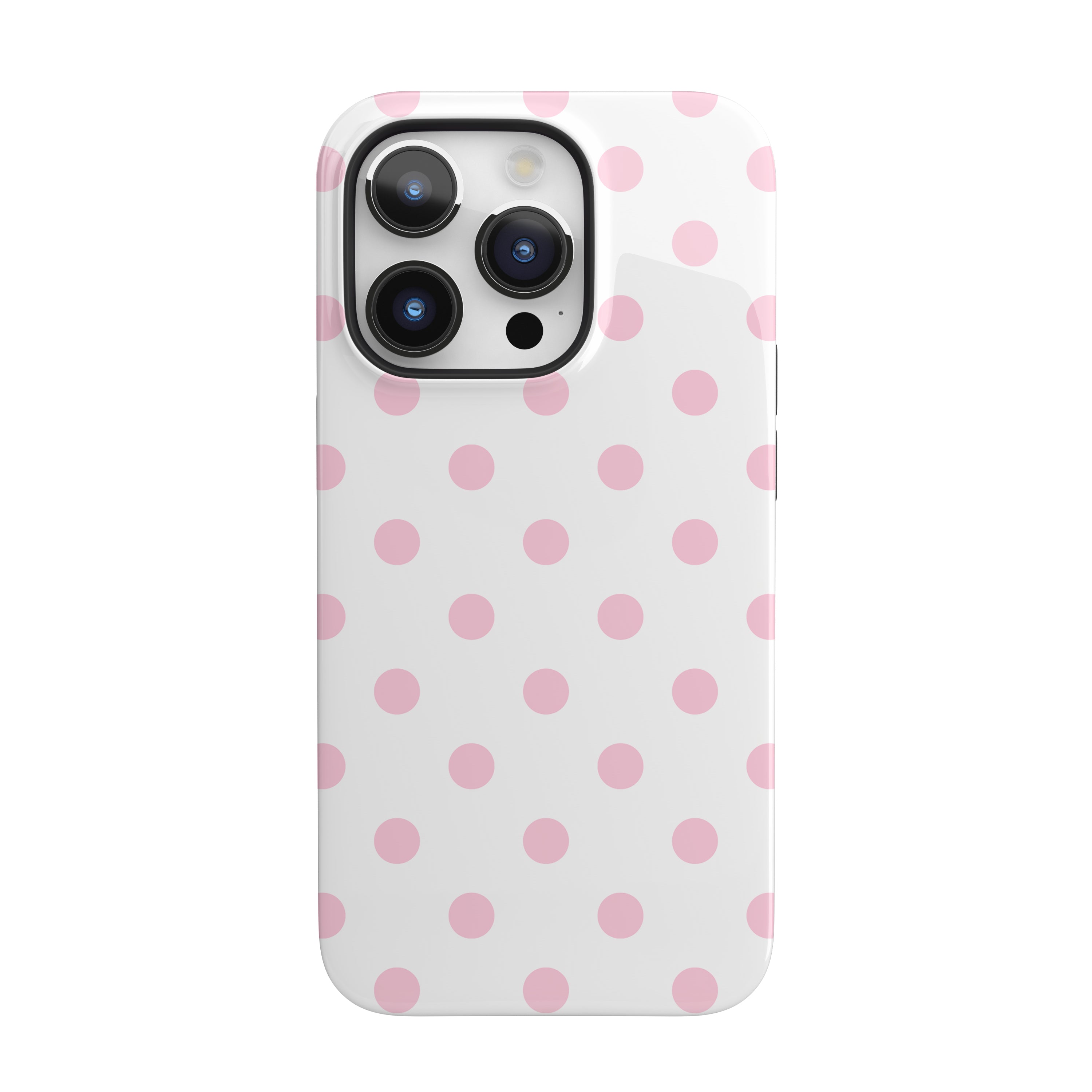 Pink Clouds Polka Dots iPhone Case