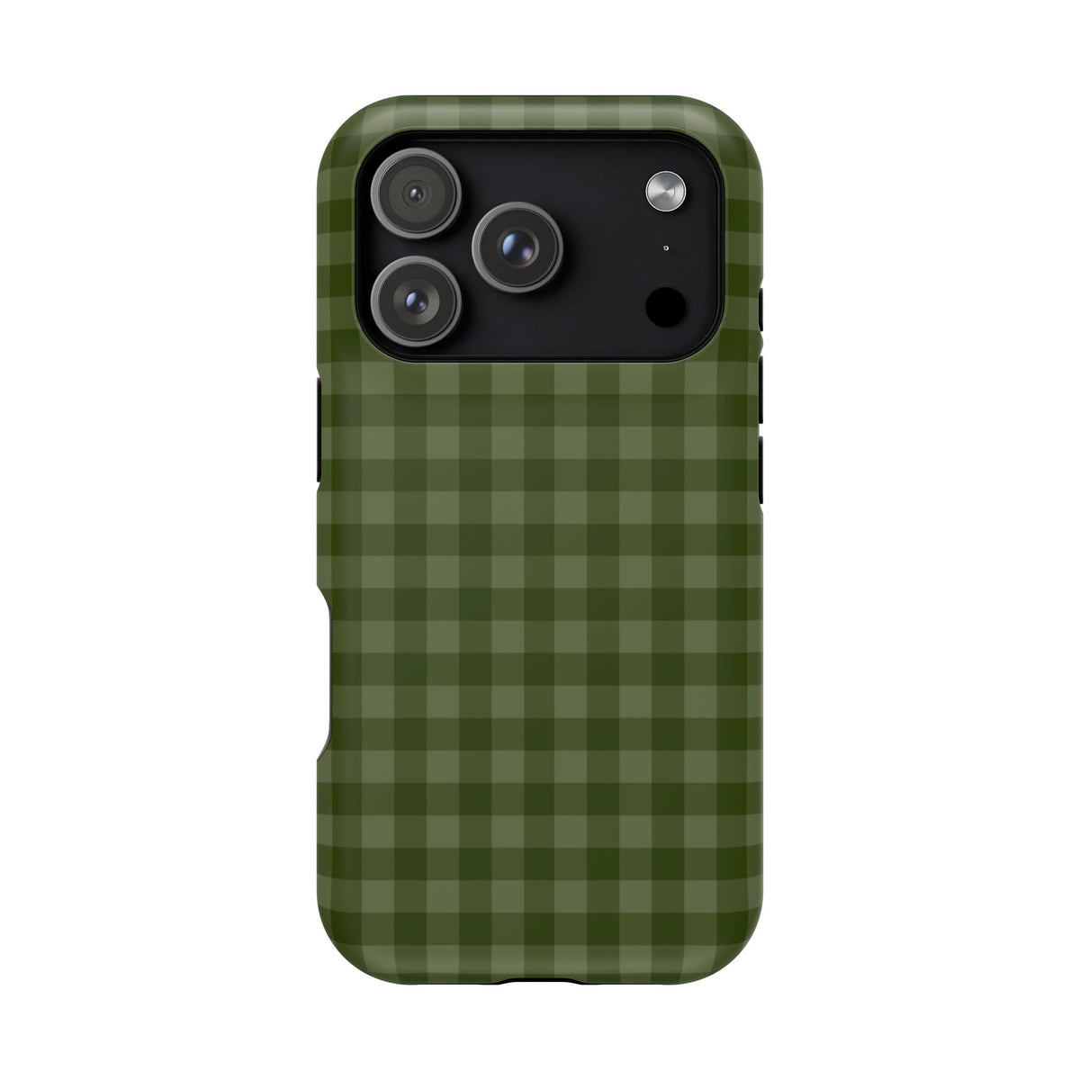 Green Gingham iPhone Case