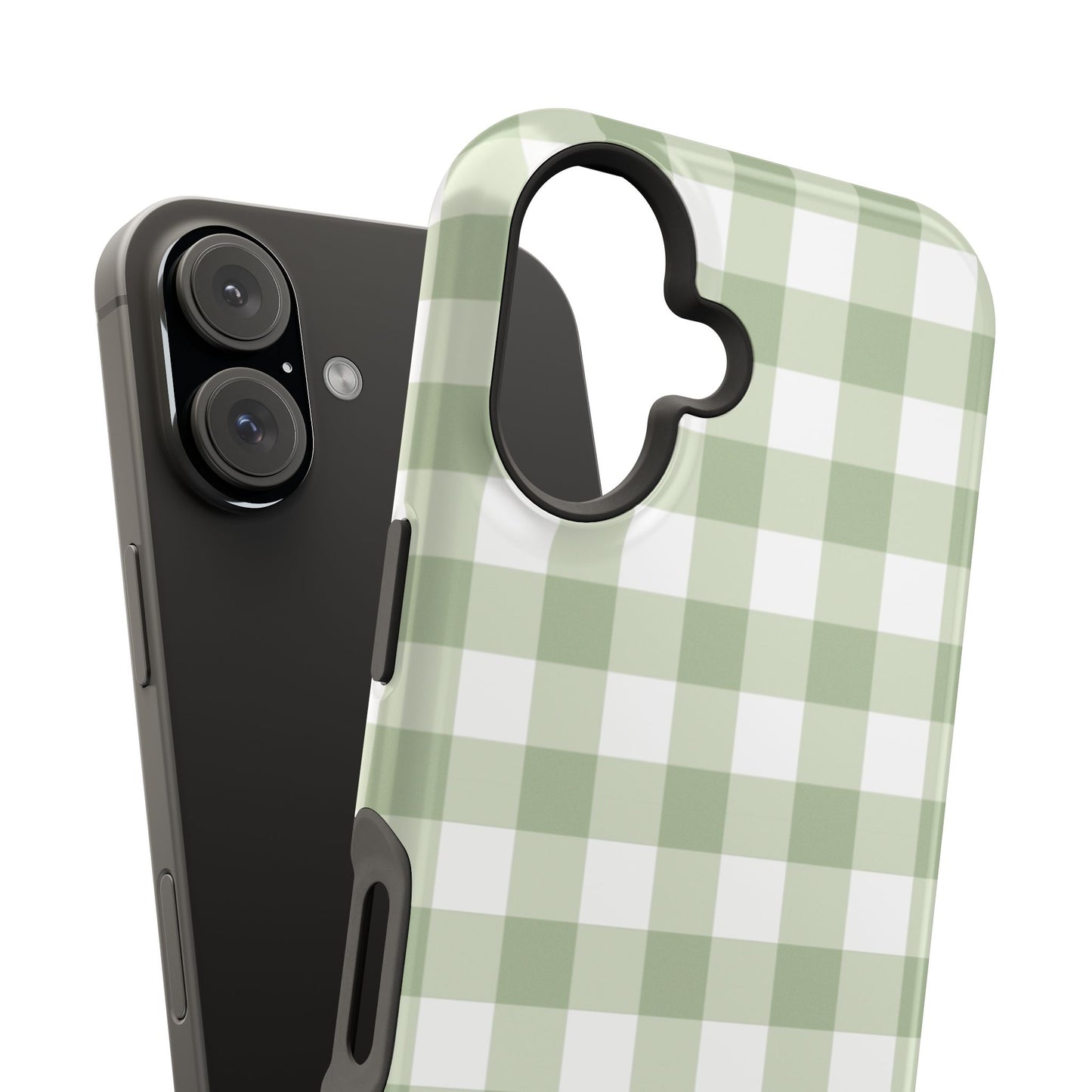 Green Gingham iPhone Case