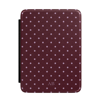 Custom Burgundy & Violet Mini Dots Kindle Case