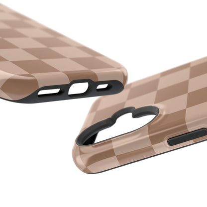 Toffee Checkered iPhone Case