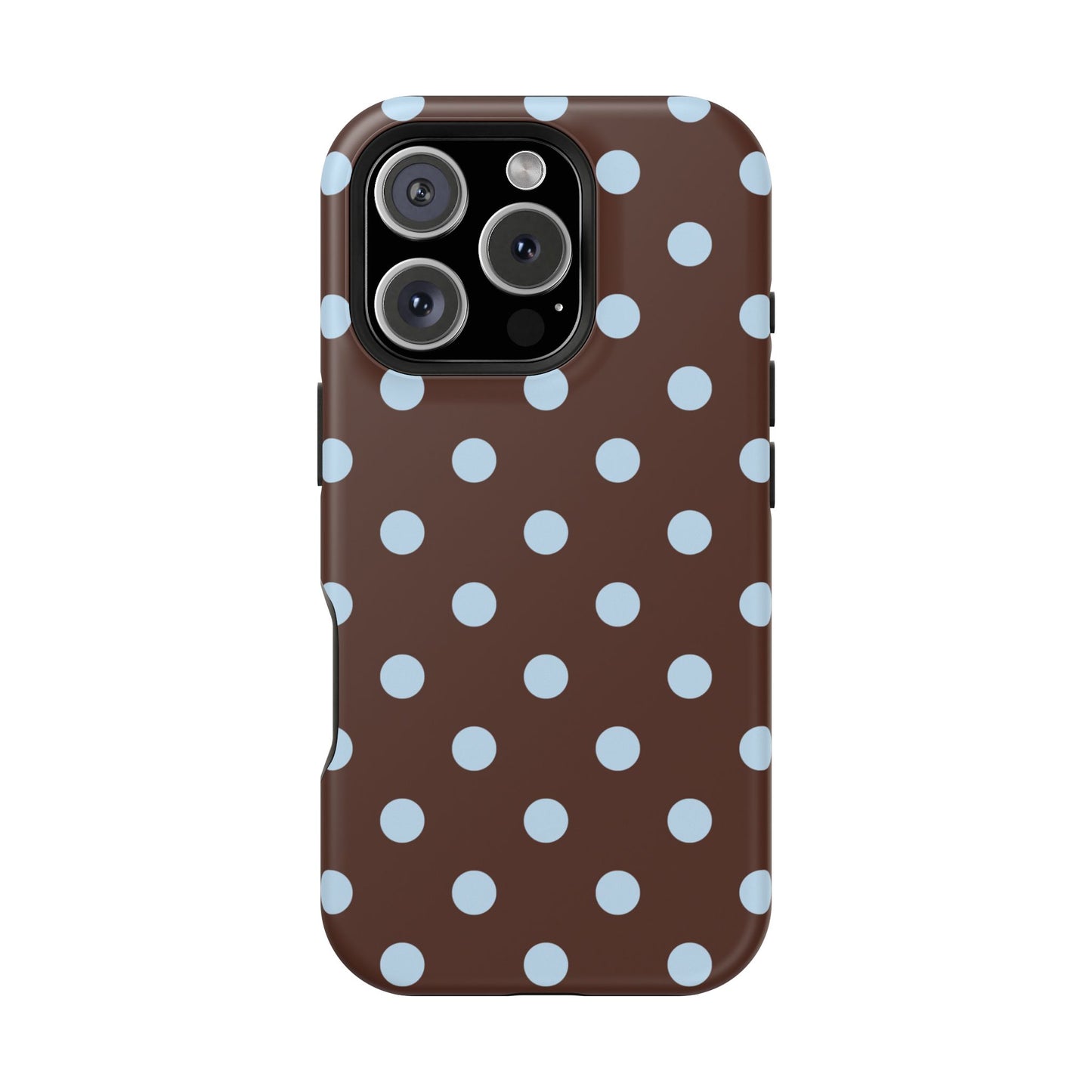 Blue Latte Polka Dots iPhone Case