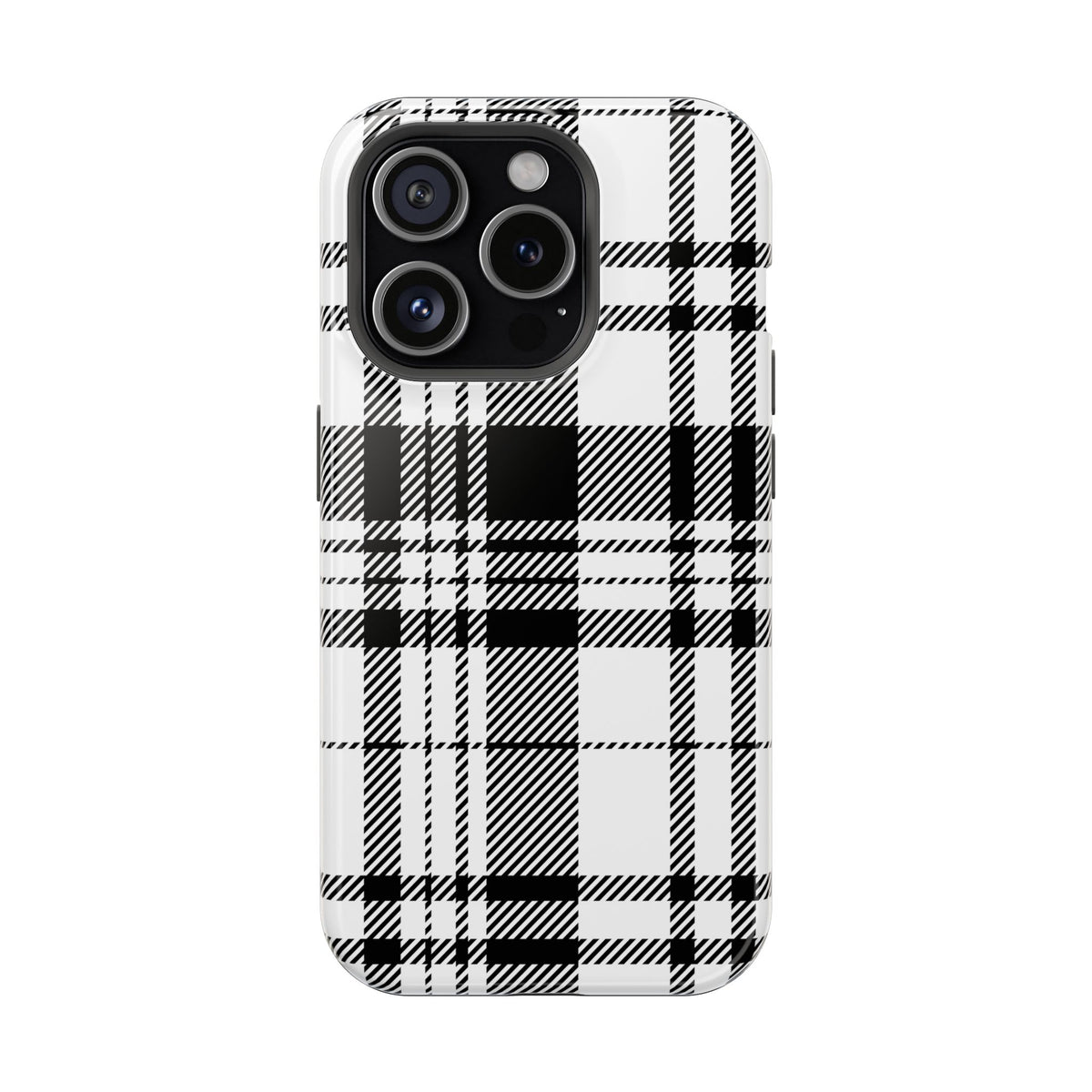 Black Plaid iPhone Case