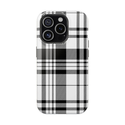Black Plaid iPhone Case