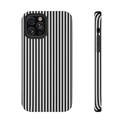 Black Pinstripes iPhone Case