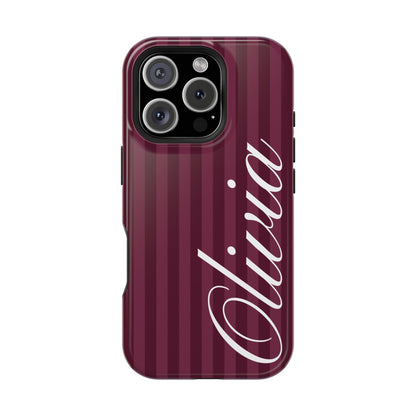 Custom Plum Stripes iPhone Case