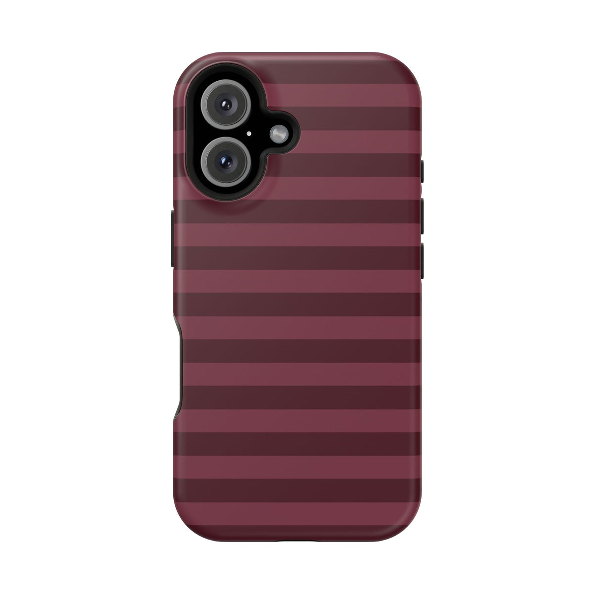 Burgundy Classic Striped iPhone Case