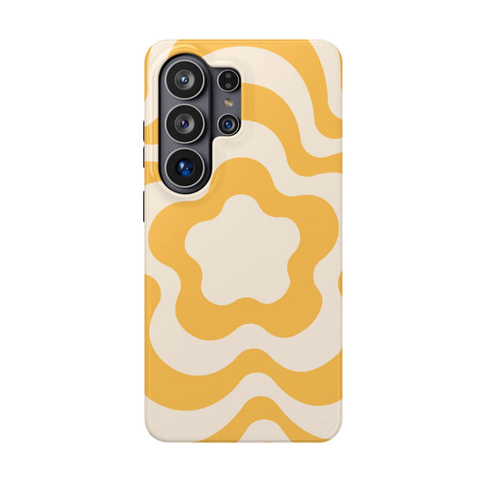 Yellow Retro Flower Samsung Case