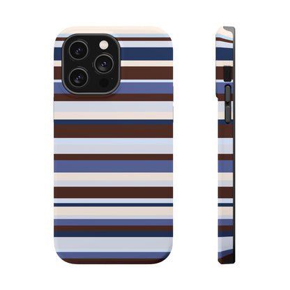 Blueberry Mocha Stripes iPhone Case