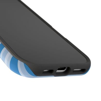 Blue Candy Stripes iPhone Case