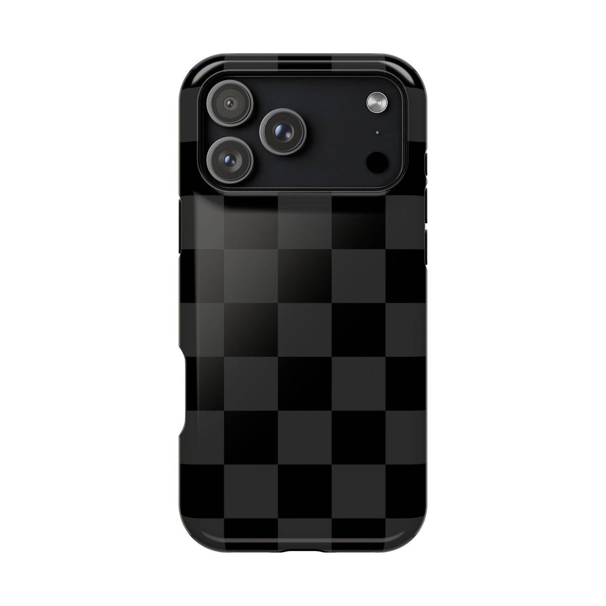 Black Checkered iPhone Case