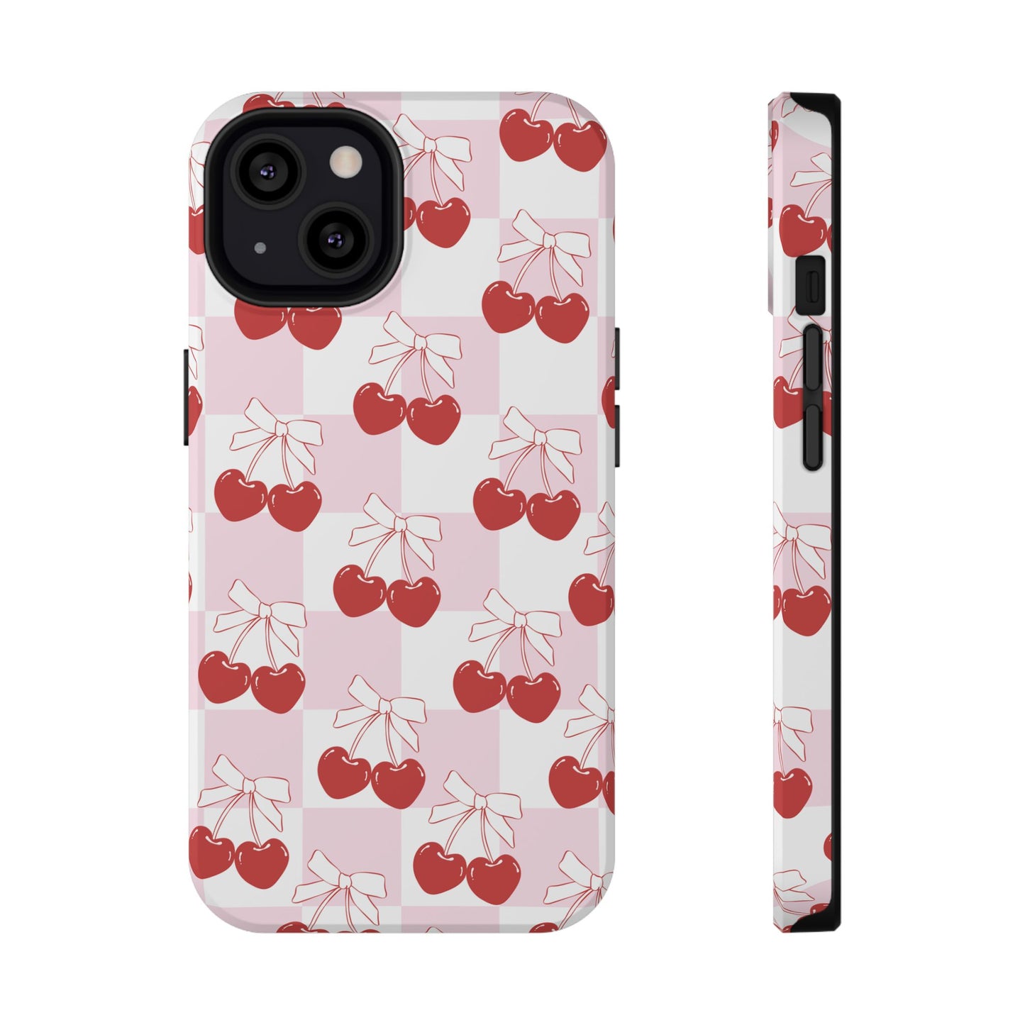Cherry Bows Coquette iPhone Case