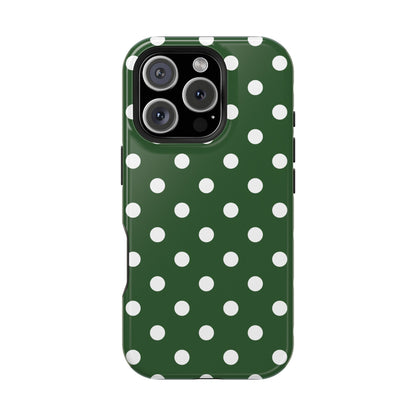 Green Polka Dots iPhone Case