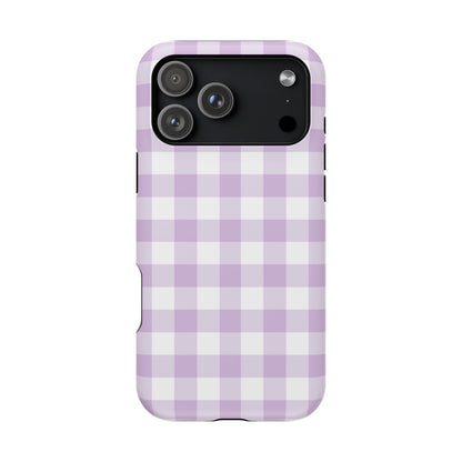 Purple Gingham iPhone Case