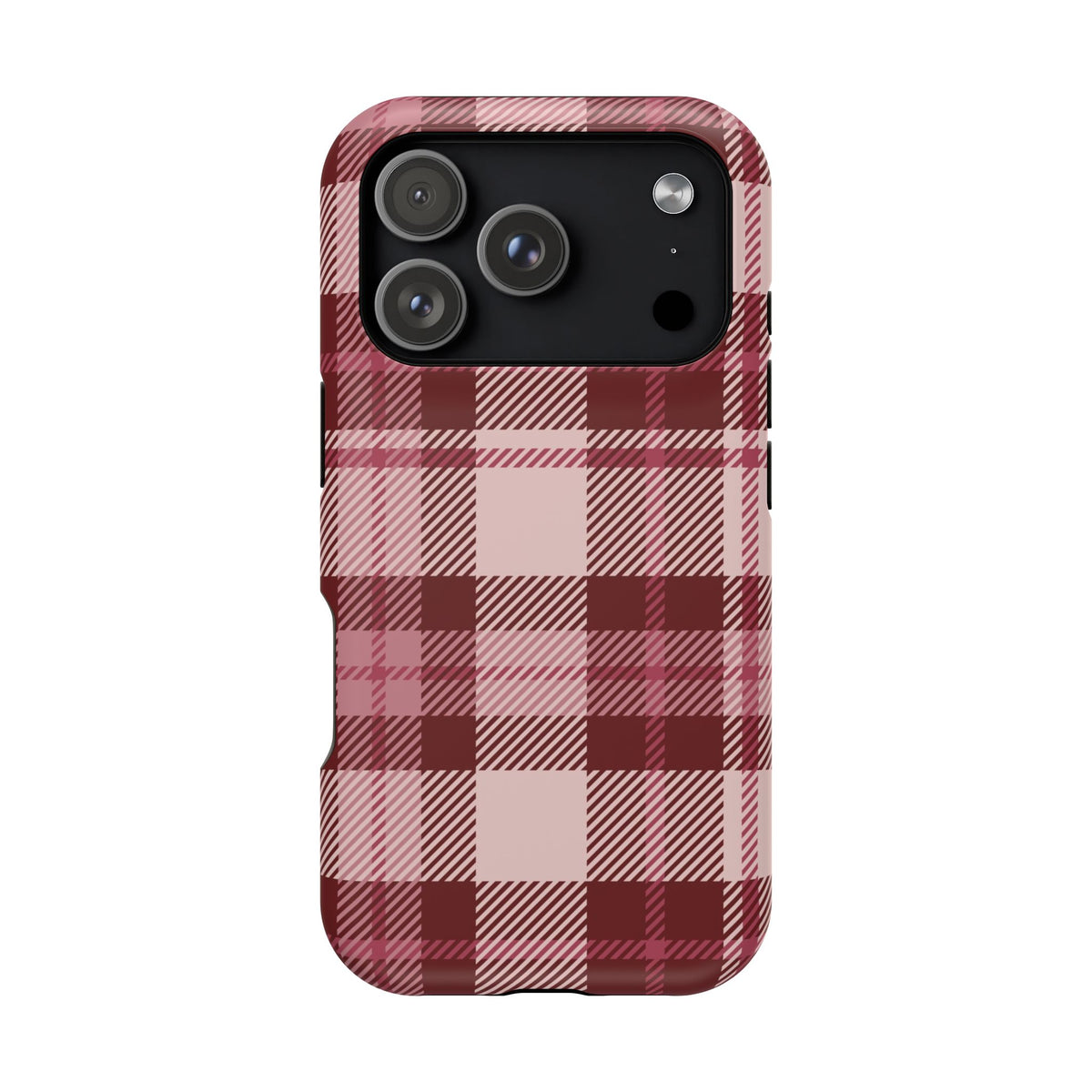 Burgundy Plaid iPhone Case