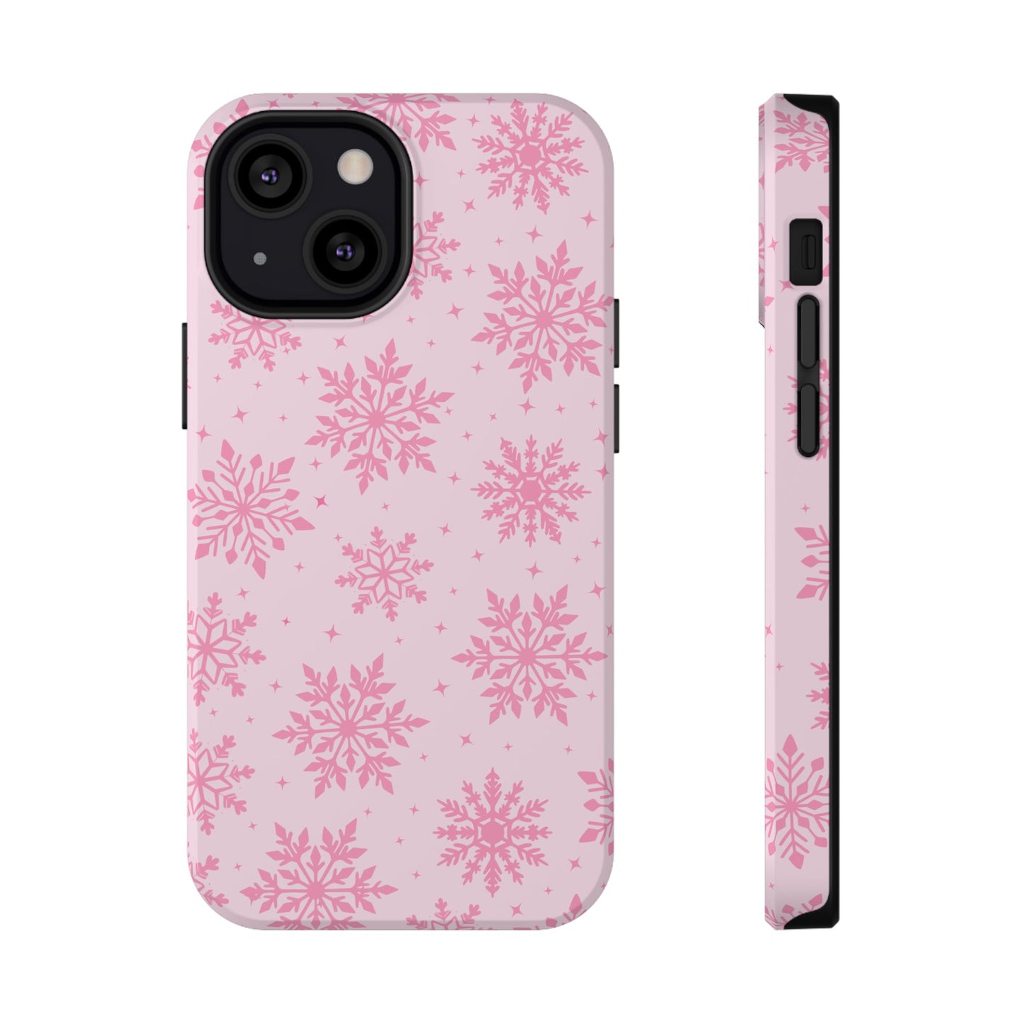Pink Snowflakes iPhone Case
