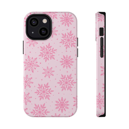 Pink Snowflakes iPhone Case