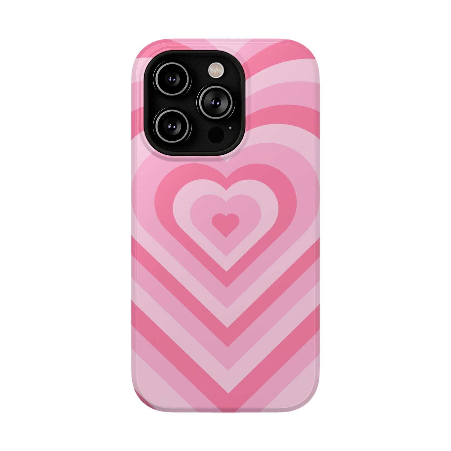 Pink Glowing Hearts iPhone Case