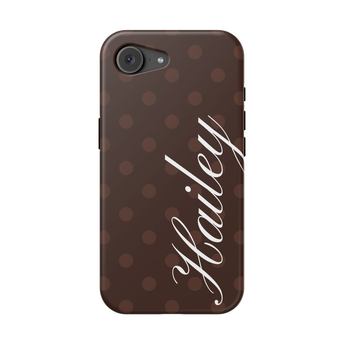 Custom Mocha Polka Dots iPhone Case