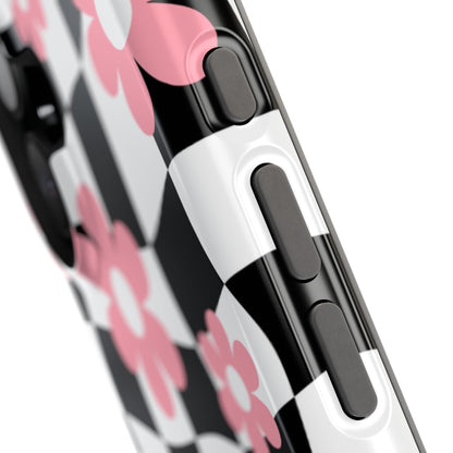 Floral Wavy Checkered iPhone Case from Stella Cases