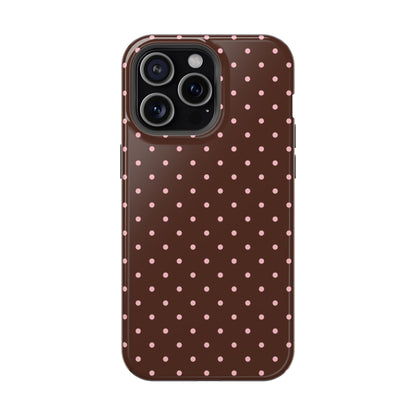 Pink Latte Mini Dots iPhone Case