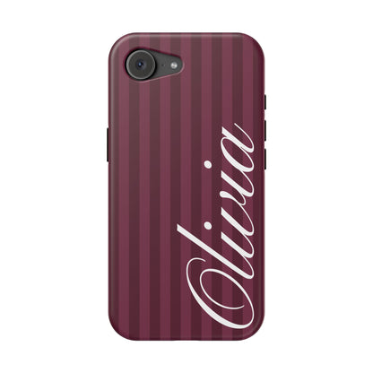 Custom Plum Stripes iPhone Case