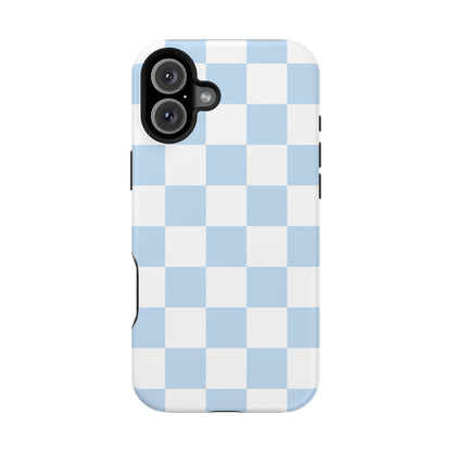 Pastel Blue Checkered iPhone Case