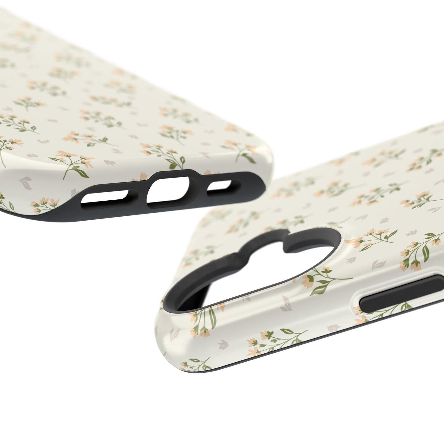 Orange Ditsy Flowers iPhone Case