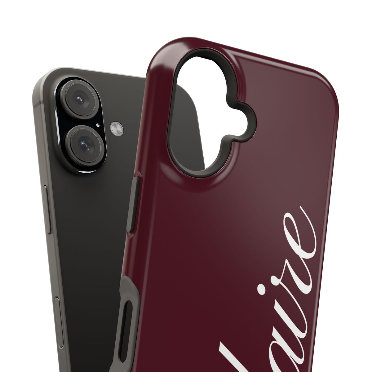 Personalized Burgundy iPhone Case