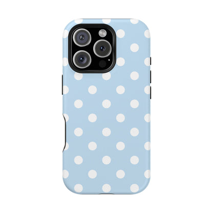 Blue Candy Polka Dots iPhone Case