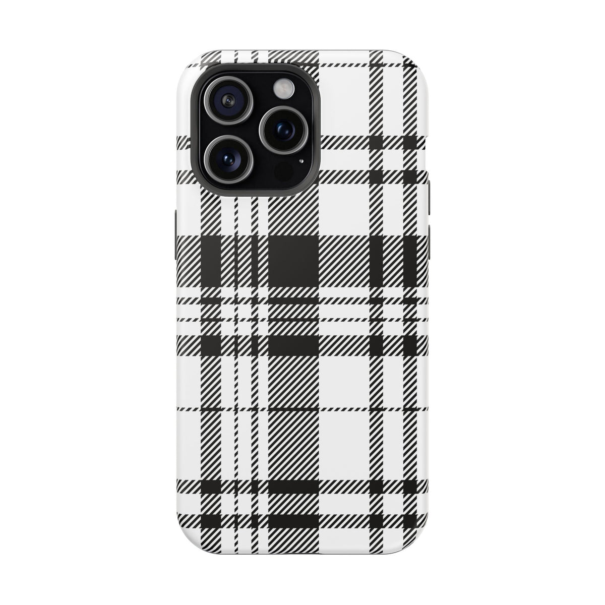 Black Plaid iPhone Case